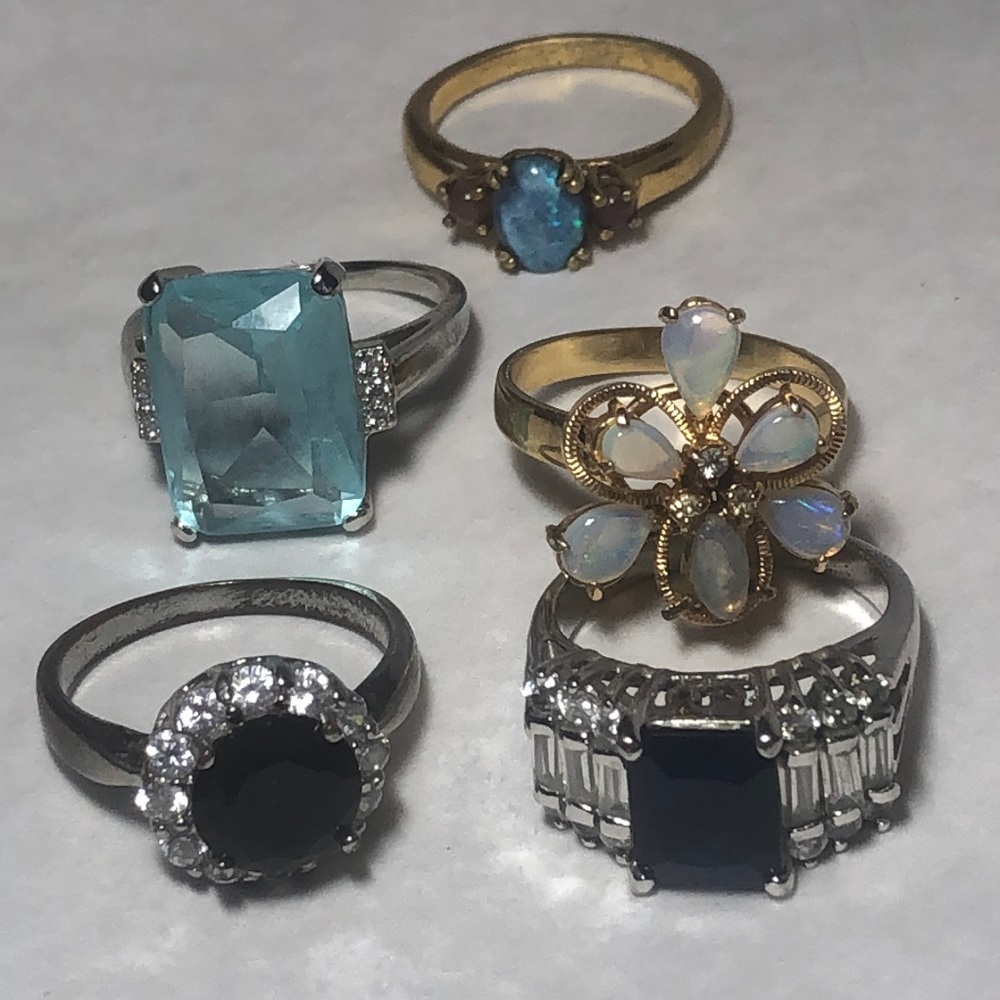 Blue Gem Ring Bundle - image 2